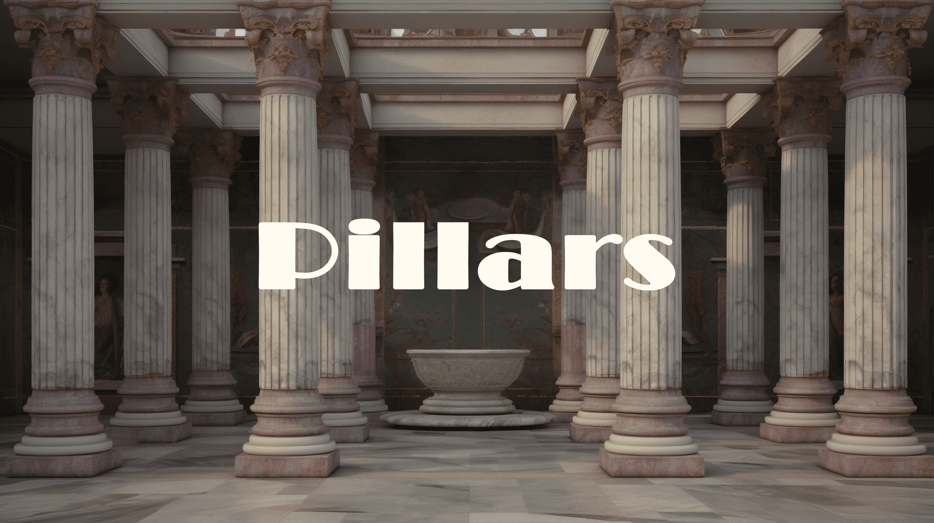 Visuel Pillars : colonnade classique et architecture